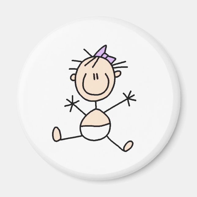 Stick Figure Baby Magnet (Front)