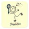 Stick Figure Badminton T-shirts and Gifts