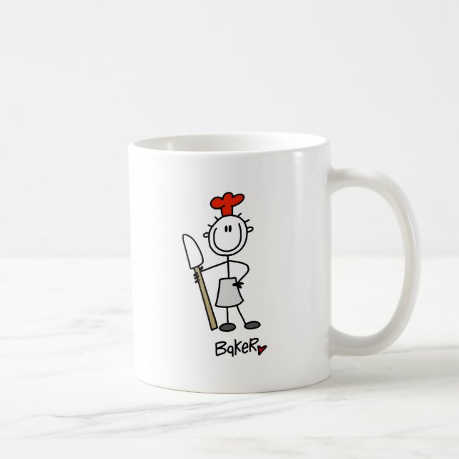 Stick Figure Baker Coffee Mug (Right)