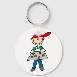 Stick Figure Baking Cookies Tshirts and Gifts Key Ring
