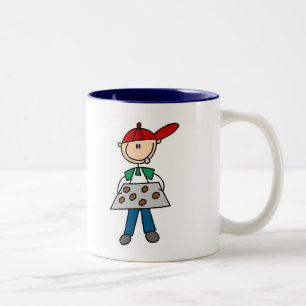 Stick Figure Baking Cookies Tshirts and Gifts Two-Tone Coffee Mug