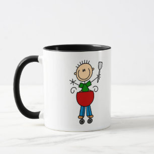 Stick Figure Barbequeing T-shirts and gifts Mug