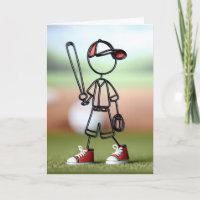 Stick Figure Baseball Player