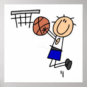 Stick Figure Basketball Sink T-shirs and Gifts Poster