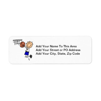 Stick Figure Basketball Sink T-shirs and Gifts Return Address Label