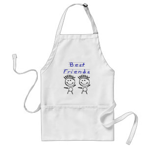Stick Figure Best Friends Standard Apron
