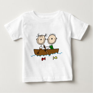 Stick Figure Boat Fishing Tshirts and Gifts