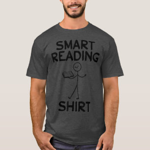Stick Figure Book Lover Smart Reading Shirt Book R