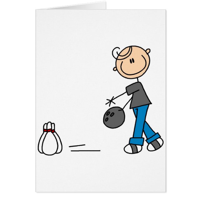 Stick Figure Bowling T-shirts and Gifts (Front)