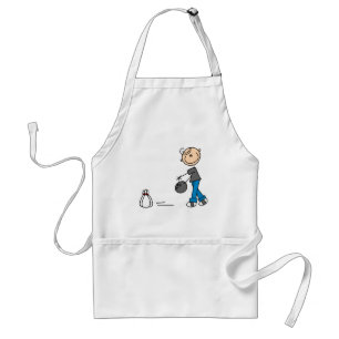 Stick Figure Bowling T-shirts and Gifts Standard Apron