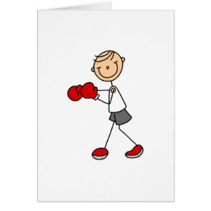 Stick Figure Boxing Card