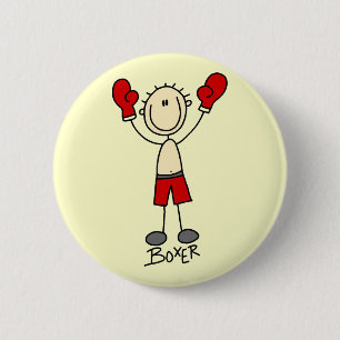 Stick Figure Boxing T-shirts and Gifts 6 Cm Round Badge