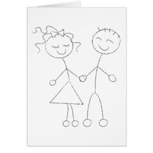 Stick Figure Boy and Girl
