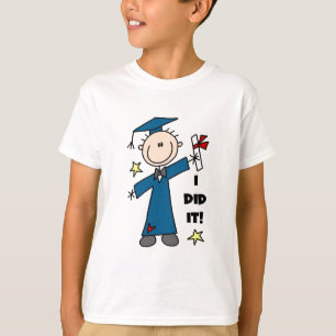 Stick Figure Boy Graduate T-shirts and Gifts