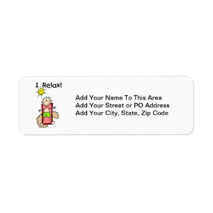 Stick Figure Boy I Relax Return Address Label
