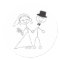 Stick Figure Bride & Groom Wedding RSVP Invitation