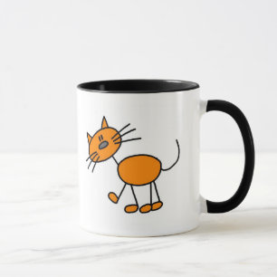 Stick Figure Cat T-shirts and Gifts Mug