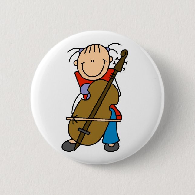 Stick Figure Cello Button (Front)