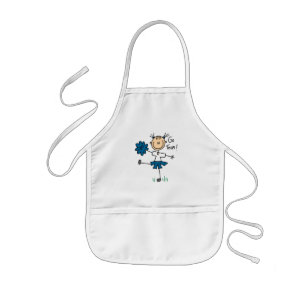Stick Figure Cheerleader Go Team TShirts and Gifts Kids Apron