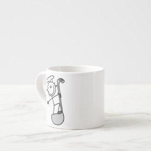 Stick Figure Chef With Ladle Espresso Cup