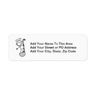 Stick Figure Chef With Ladle Return Address Label