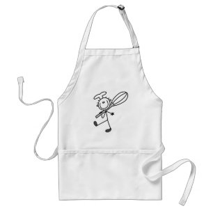 Stick Figure Chef with Whisk Tshirts Standard Apron