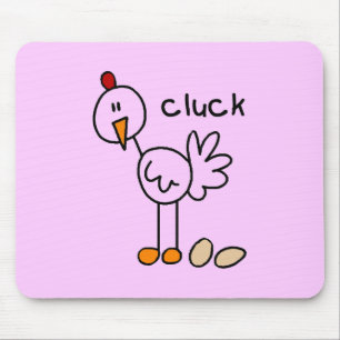 Stick Figure Chicken Tshirts and Gifts Mouse Pad