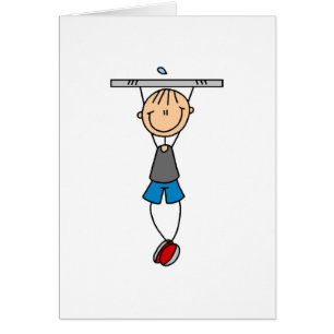 Stick Figure Chin Ups Card
