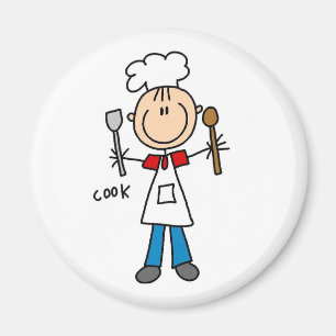 Stick Figure Cook T-shirts and Gifts Magnet