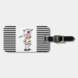 Stick Figure Cow T-shirts and GIfts Luggage Tag