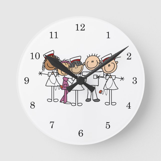 Stick Figure Cowboy Wall Clock - Customised (Front)