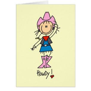 Stick Figure Cowgirl T-shirts and Gifts