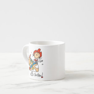 Stick Figure Cowgirl Yee Haw T-shirts and Gifts Espresso Cup