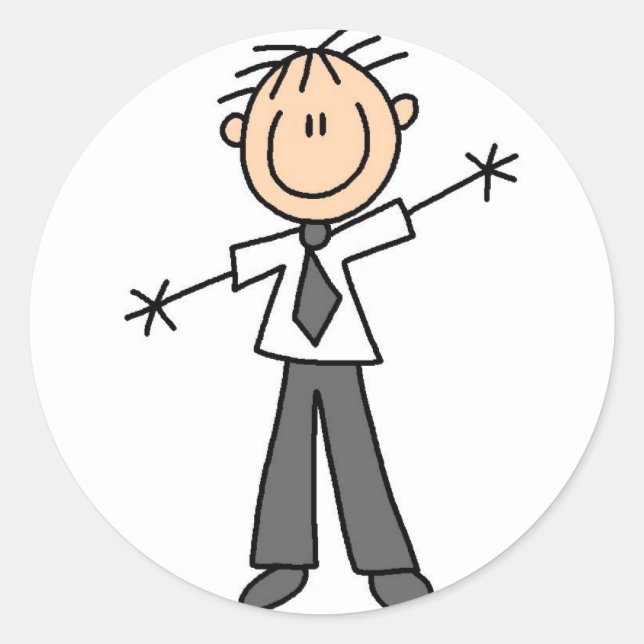 Stick Figure Dad Sticker (Front)