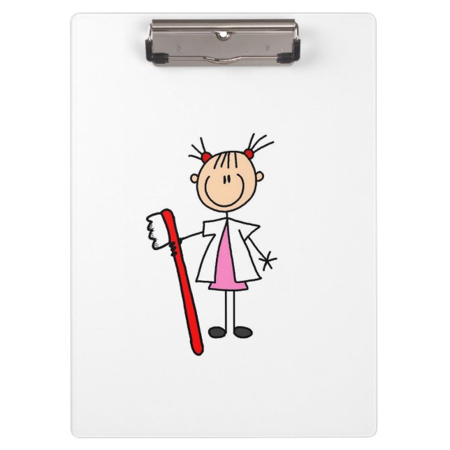Stick Figure Dental or Assistant Clipboard (Front)