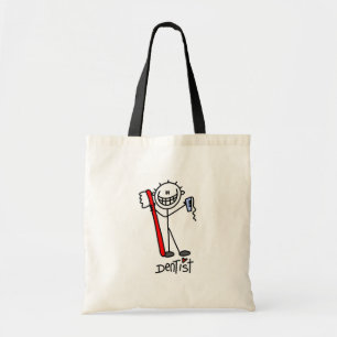 Stick Figure Dentist Tote Bag