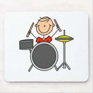 Stick Figure Drummer Mousepad