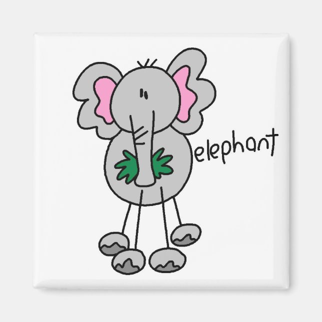 Stick Figure Elephant Tshirts and Gifts Magnet (Front)