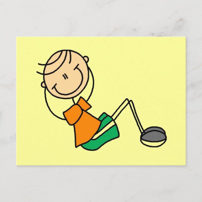 Stick Figure Exercising T-shirts and Gifts Postcard (Front)