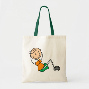 Stick Figure Exercising T-shirts and Gifts Tote Bag