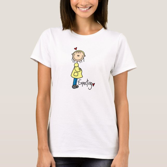 Stick Figure Expecting Baby T-Shirt (Front)