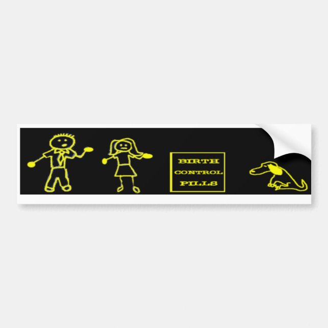 Stick Figure Family Bumper Sticker (Front)