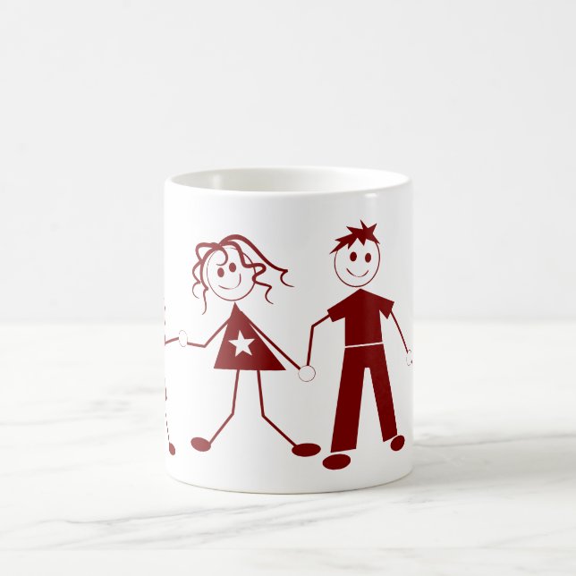 Stick Figure Family Coffee Mug (Center)