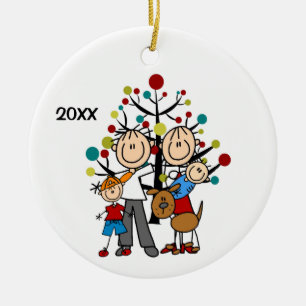 Stick Figure Family Ornament