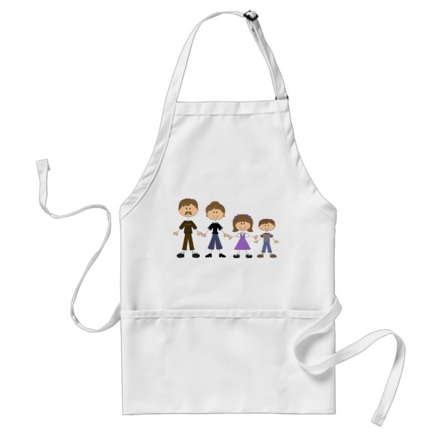 Stick Figure Family Standard Apron (Front)