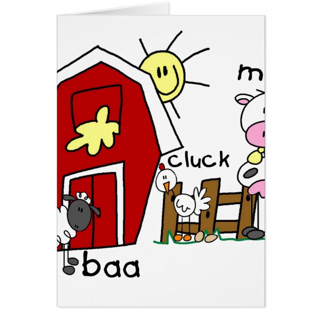 Stick Figure Farm Animals (Front)