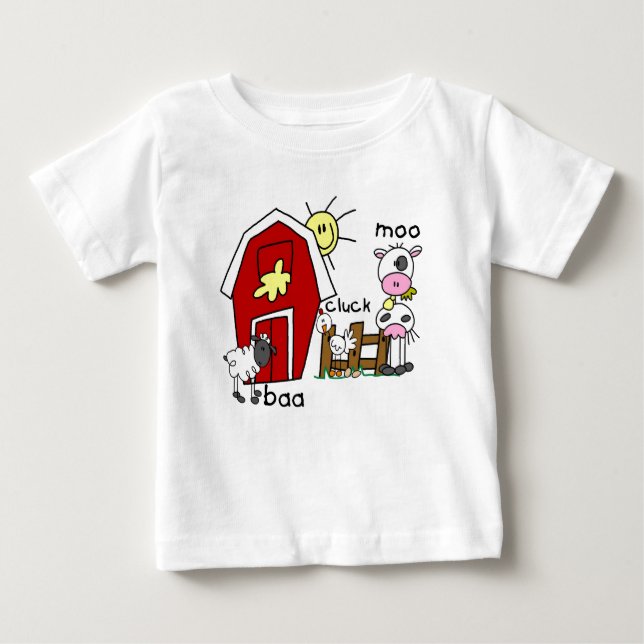 Stick Figure Farm Animals Tshirts and Gifts (Front)
