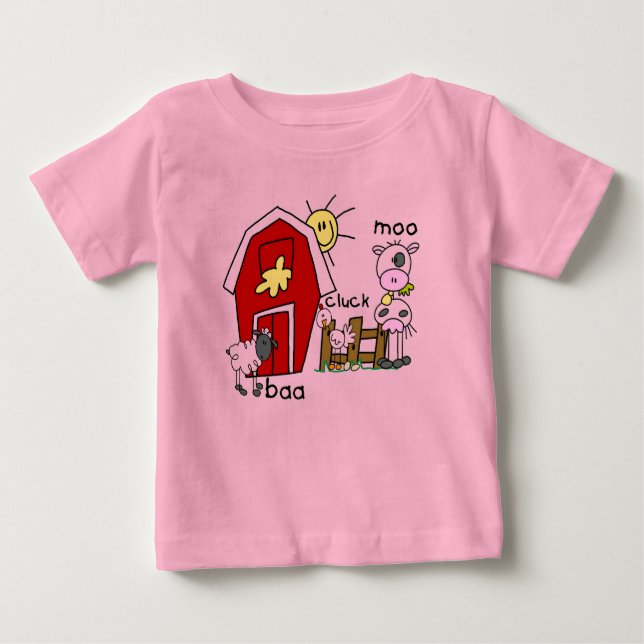 Stick Figure Farm Animals Tshirts and Gifts (Front)