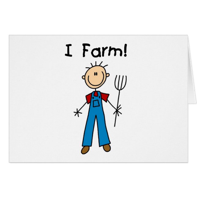 Stick Figure Farmer Tshirts and Gifts (Front Horizontal)