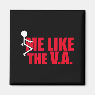 Stick Figure Fck Me Like The Va Funny Veteran Dark Magnet